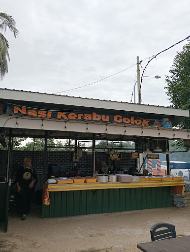 Nasi kerabu golok palo retok