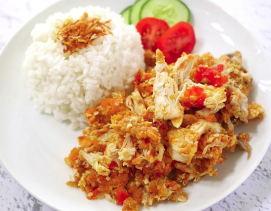 Nasi Ayam Gepuk Jawa 1 nasi ayam gepuk jawa