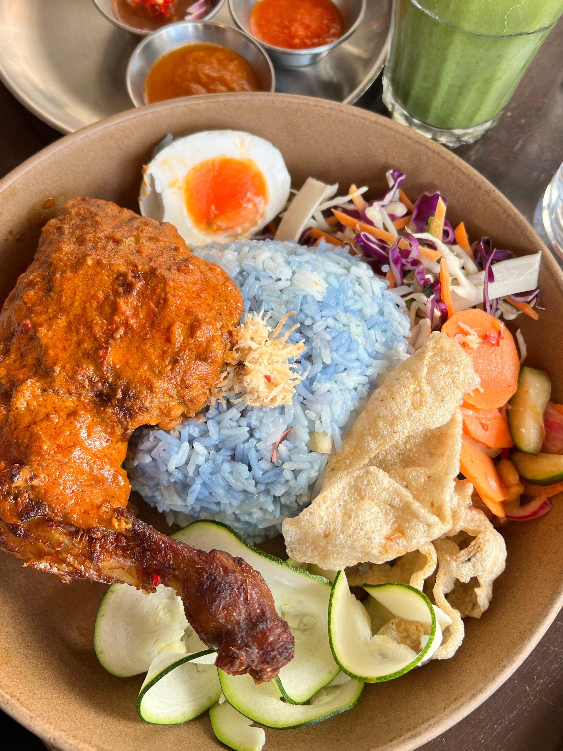 nasi lemak kerabu che bedah scaled